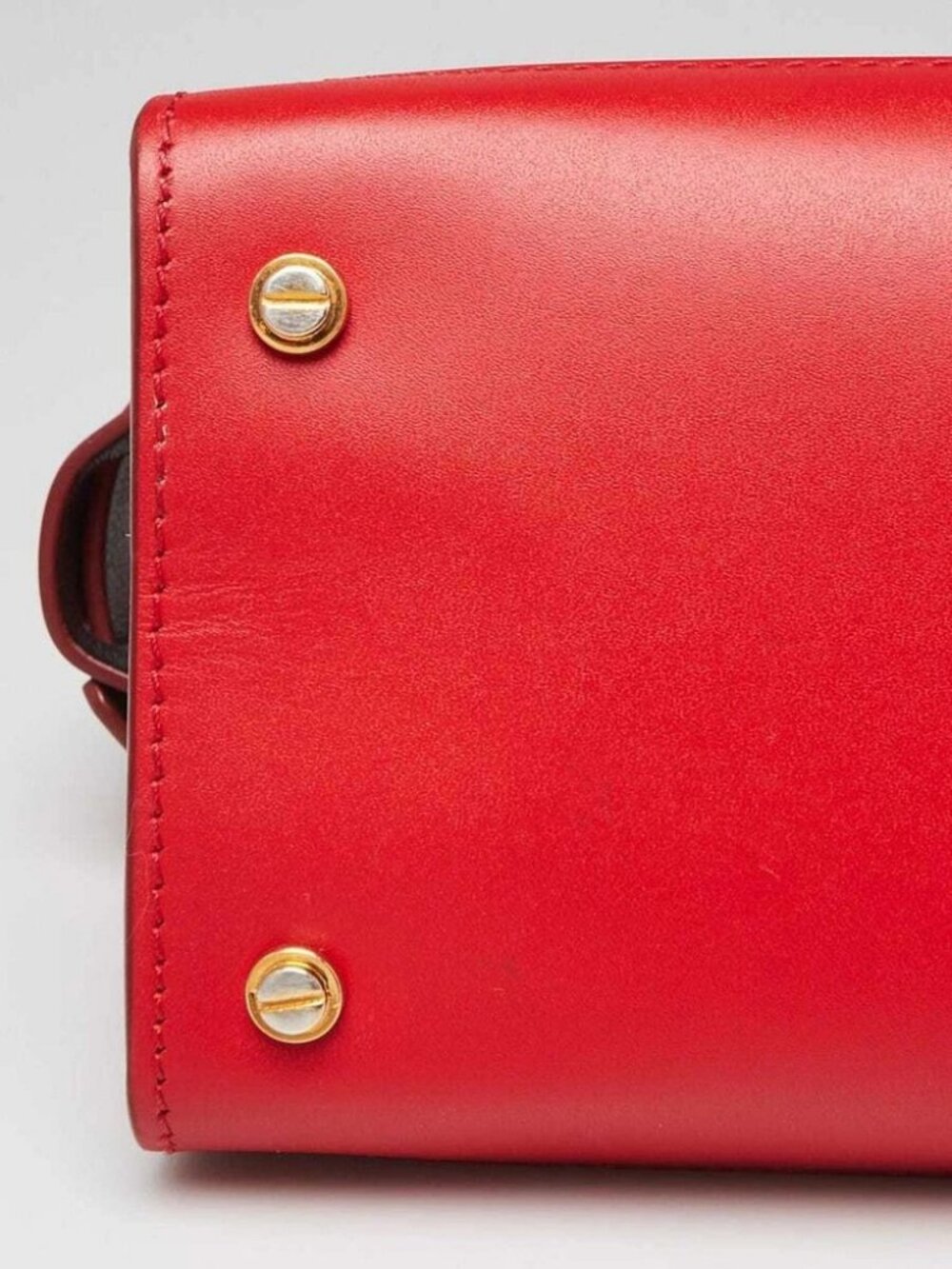 Givenchy Red Smooth Calfskin Leather Mini Horizon Tote Bag - Picture 7 of 11